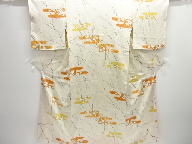 JAPANESE KIMONO / KOMON / EGASUMI & FLOWER BRANCH 
